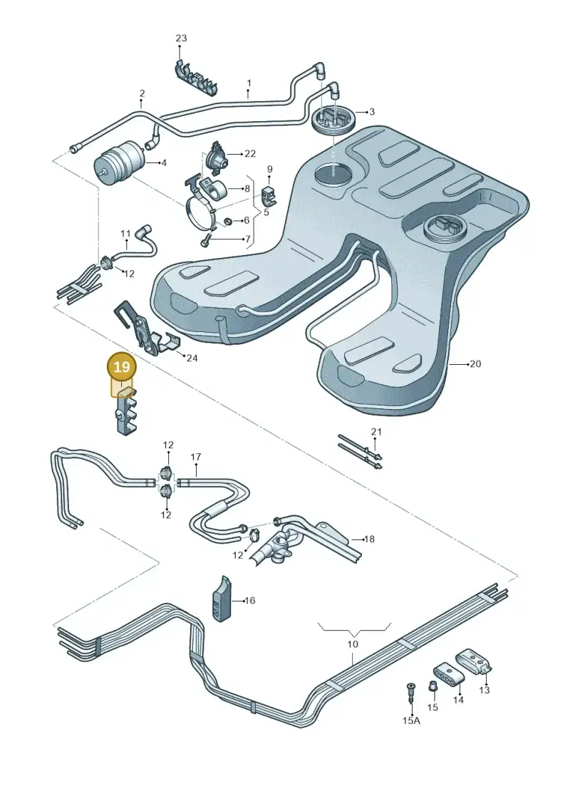 8D0201367A — Audi A8/S8/qu. lang    08> (2007-) diagram 291201300, position 19