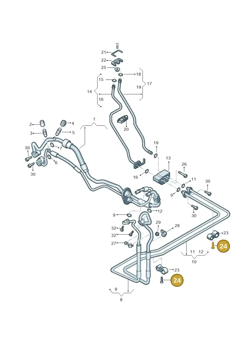 8D0201441C — Audi A8L qu. 3.0 TDI (2013-2018) diagram 771260900, position 24