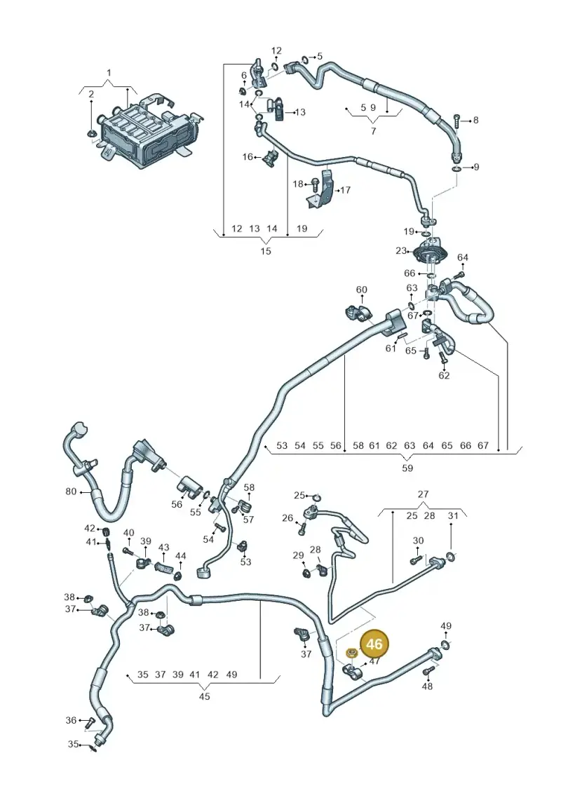8D0201441C — Audi A8L (2017-2022) diagram 838260850, position 46