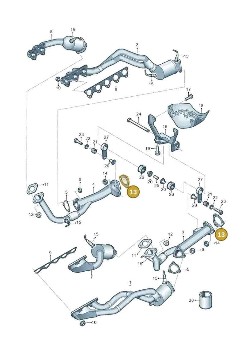 8D0253115C — Audi A6 2.7 TDI (2008-2011) diagram 291253320, position 13