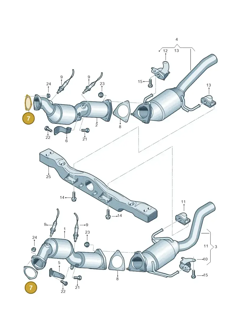 8D0253115C — Audi Q7 qu. 3.0 TDI (2009-2015) diagram 493253700, position 7