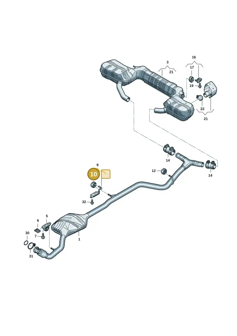 8D0253147G — Audi A5 Limo 2.0 (2024-) diagram 8wk253850, position 10