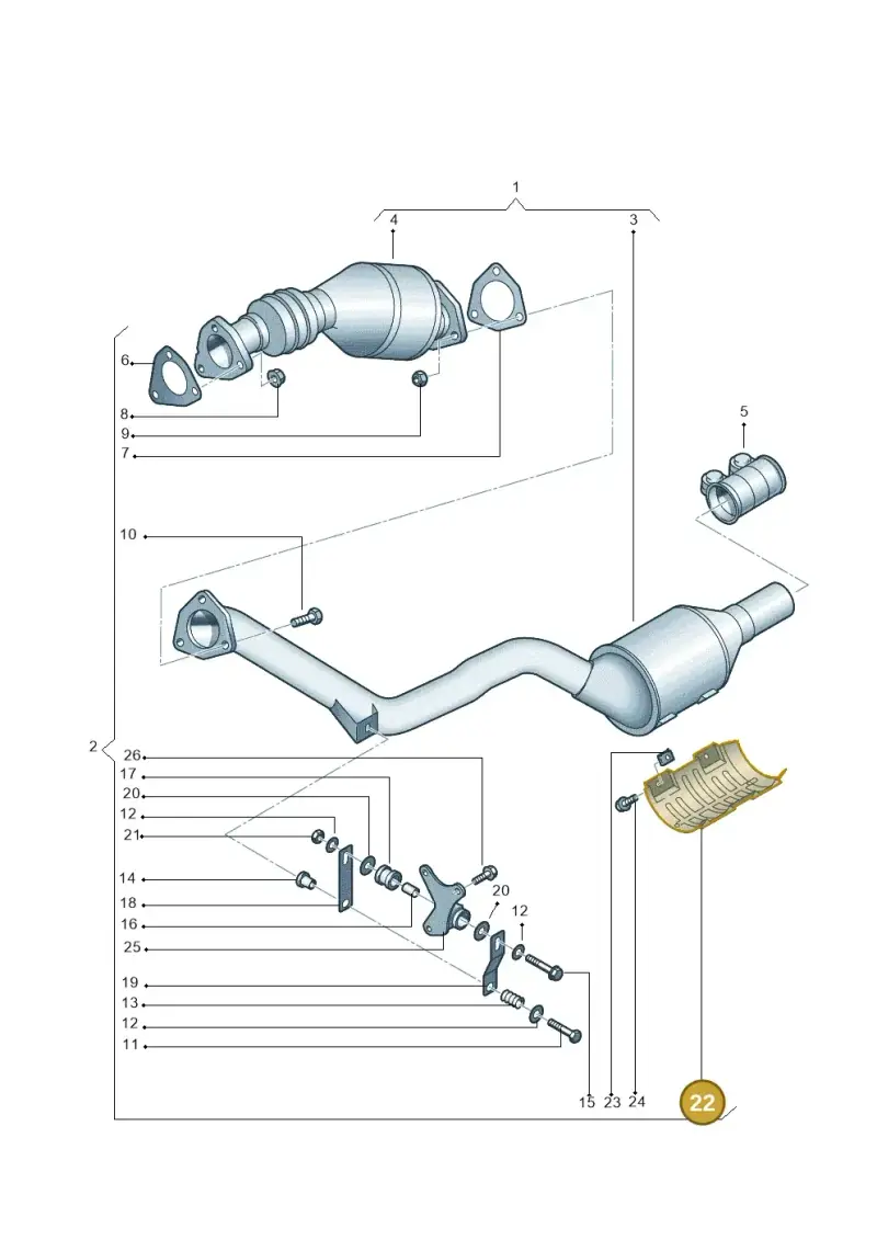 8D0253753F — Audi A6/Wagon/quattro (2001-2004) diagram 218097100, position 22