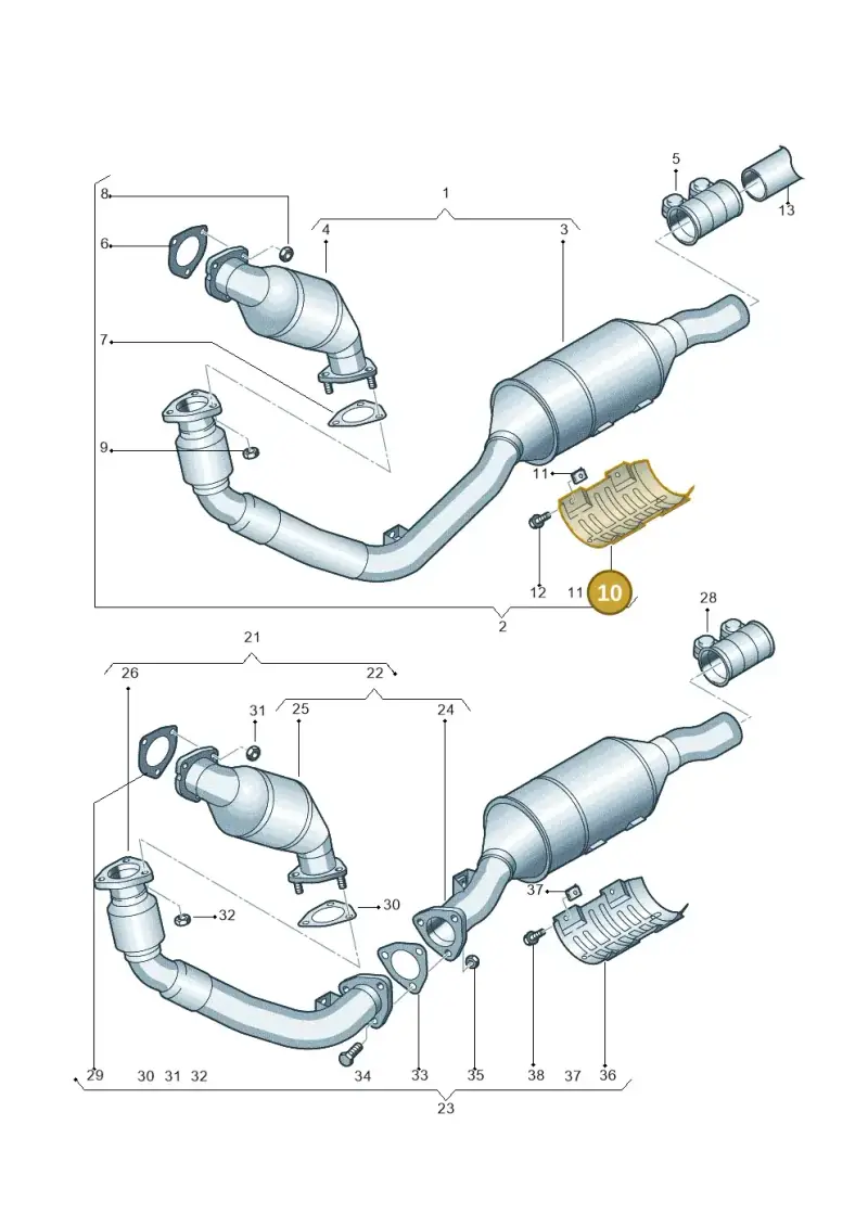 8D0253753F — Audi A4/S4/Av./qu.     05> (2005-) diagram 223097110, position 10