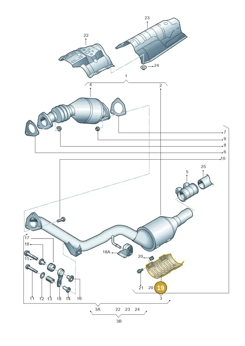8D0253753F — Audi A4/S4/Av./qu.     05> (2005-) diagram 249097100, position 19