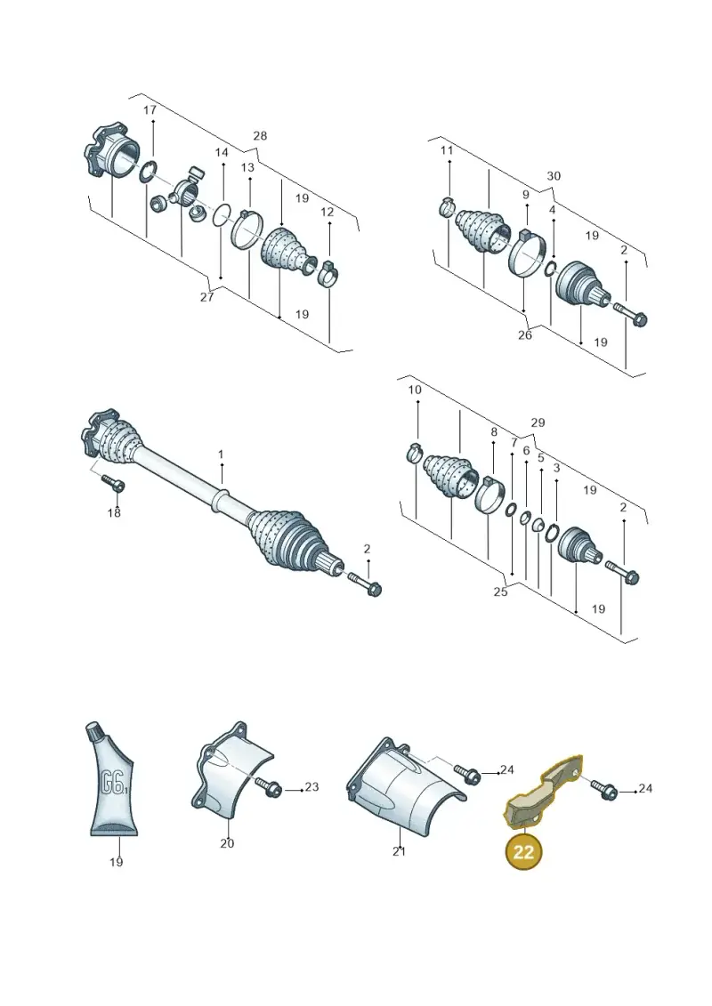 8D0311711 — Audi A4/S4/Av./qu.     05> (2005-) diagram 249407220, position 22