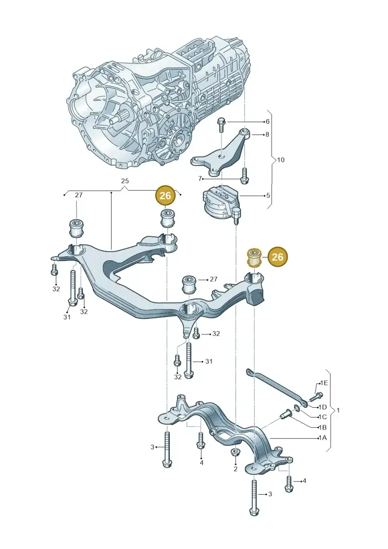 8D0399415D — Audi A4/S4/Av./qu.     05> (2005-) diagram 249399200, position 26