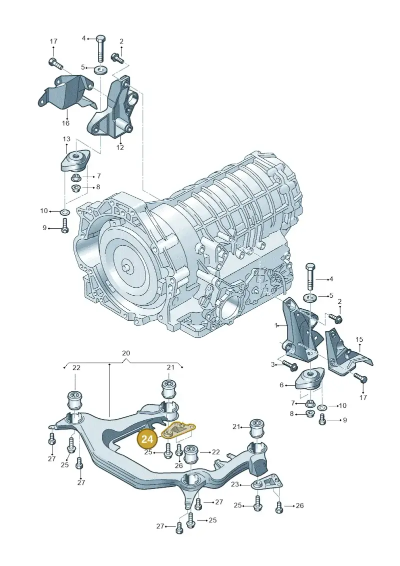 8D0399542B — Audi A4/Av.qu. (1999-2001) diagram 156399800, position 24