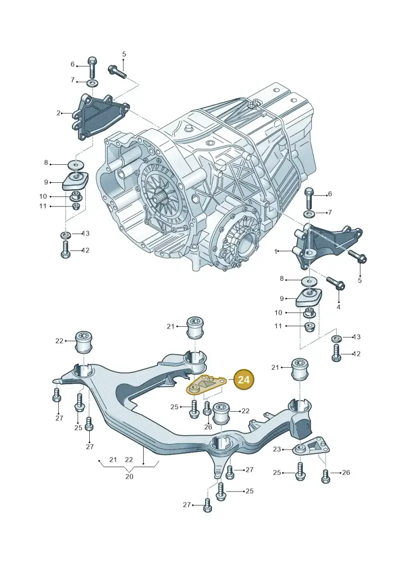 8D0399542B — Audi A6/Wagon/quattro (2001-2004) diagram 260399750, position 24