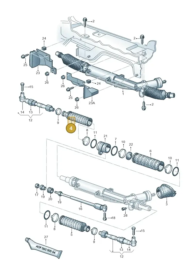 8D0419831K — Audi A4/Avant (1999-2001) diagram 218422400, position 4