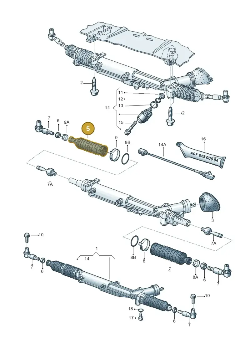 8D0419831K — Audi A8 quattro (1999-2002) diagram 291422400, position 5