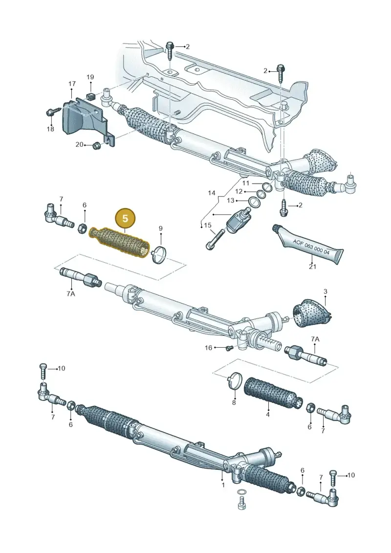 8D0419831K — Audi RS6 qu. (2003-2004) diagram 261422410, position 5