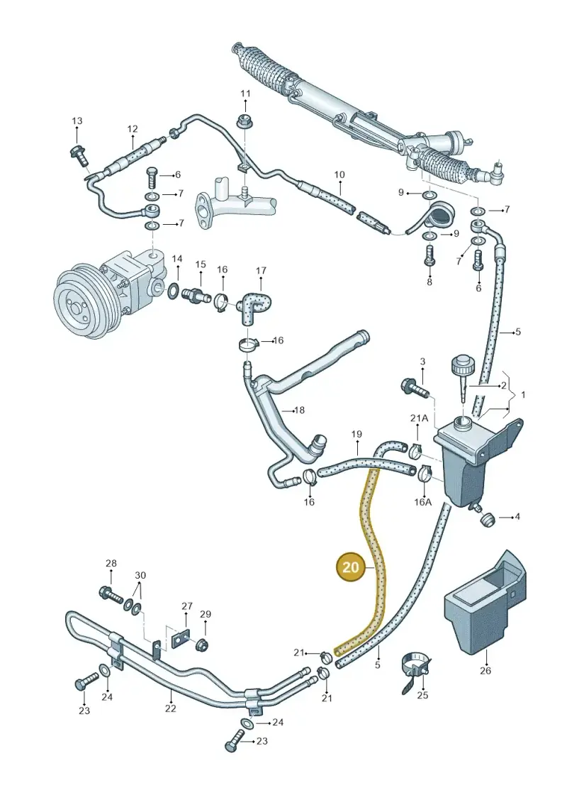 8D0422891C — Audi A4/Avant (1999-2001) diagram 195422700, position 20