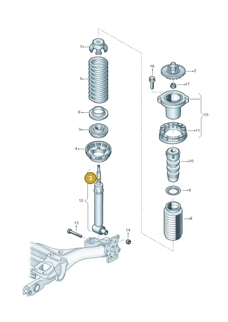 8D0512097 — Audi A4/Avant (1999-2001) diagram 195511130, position 3