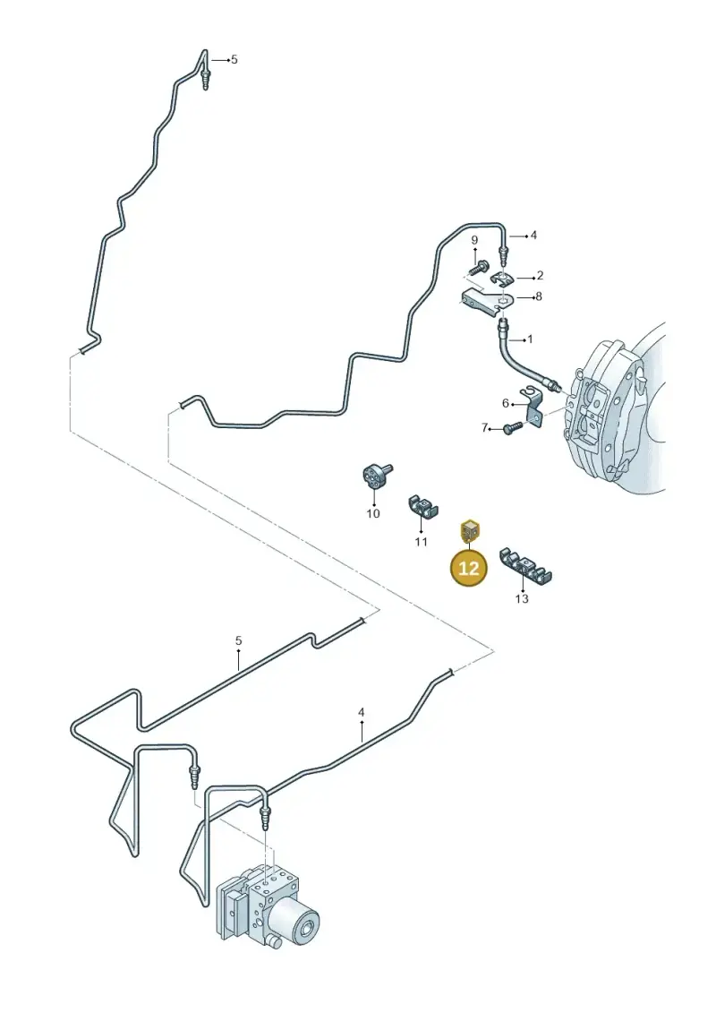 8D0611797D — Audi R8 qu. 5.2 (2012-2015) diagram 618611300, position 12