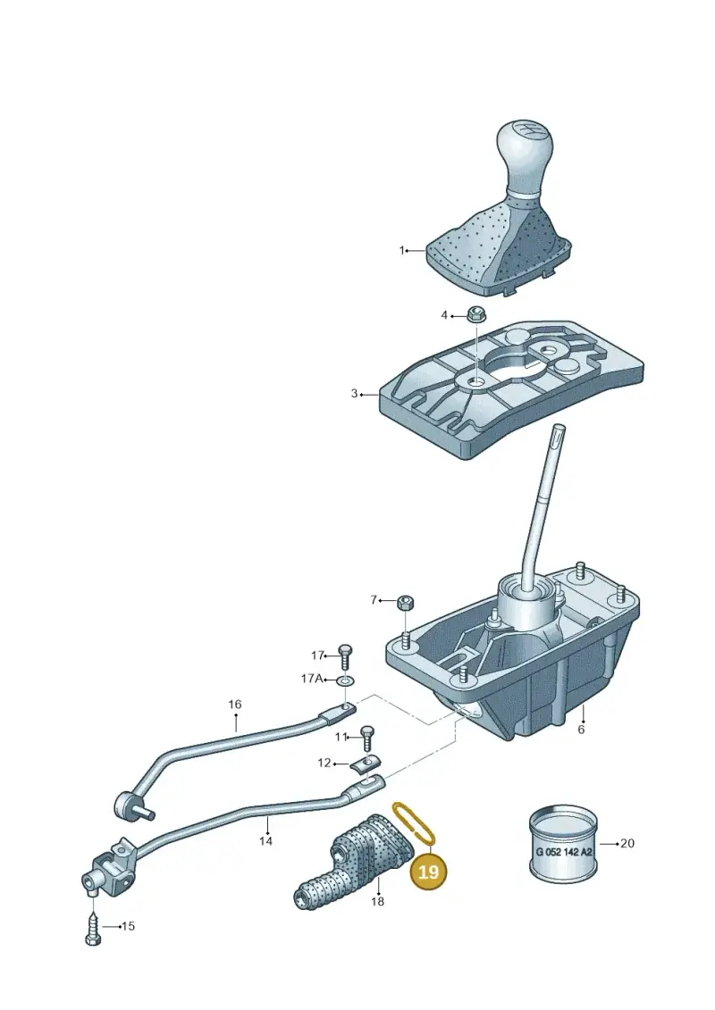 8D0711219 — Audi A4/S4 Cabrio./qu. 07> (2006-) diagram 249711300, position 19