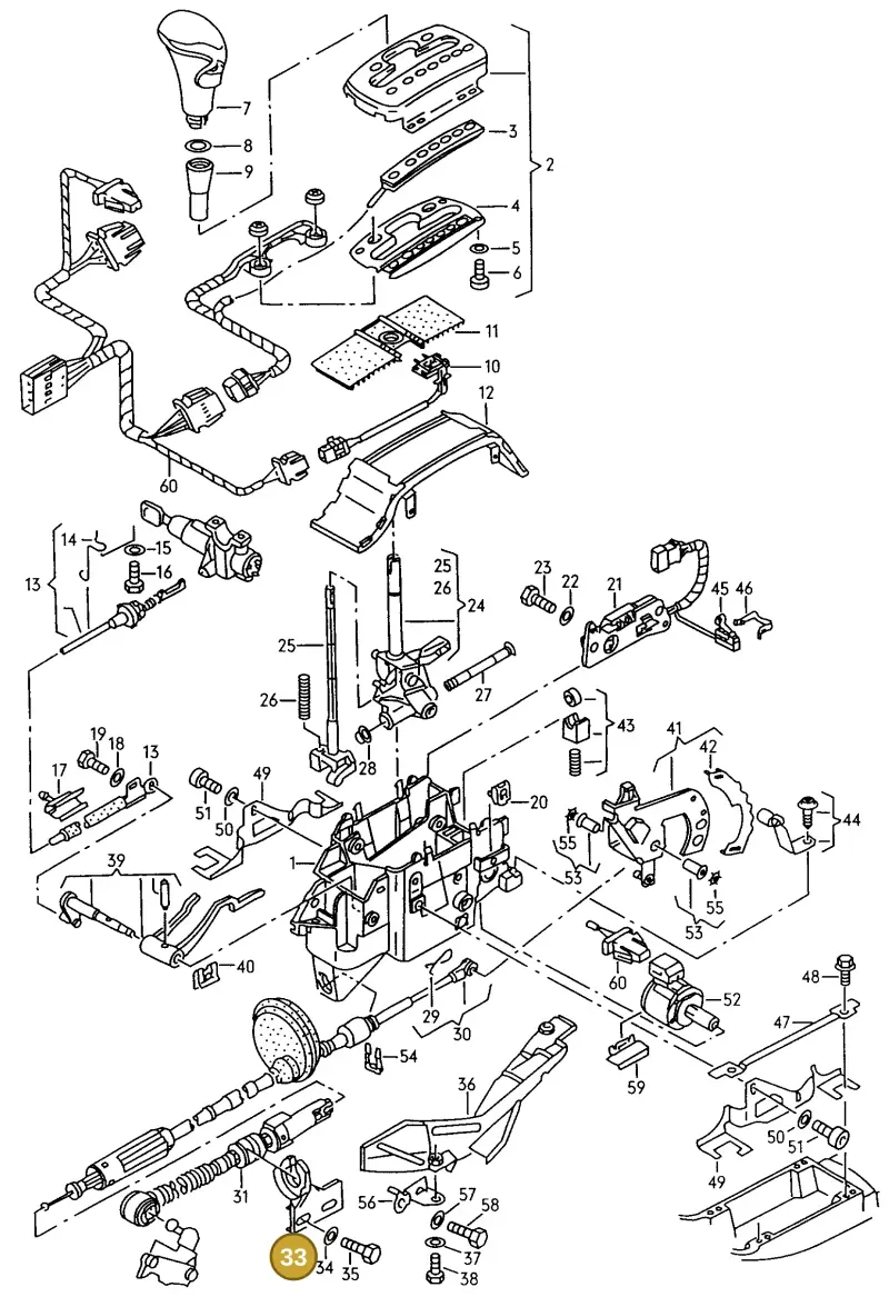 8D0713281C — Audi A8 quattro (1999-2002) diagram 152713150, position 33