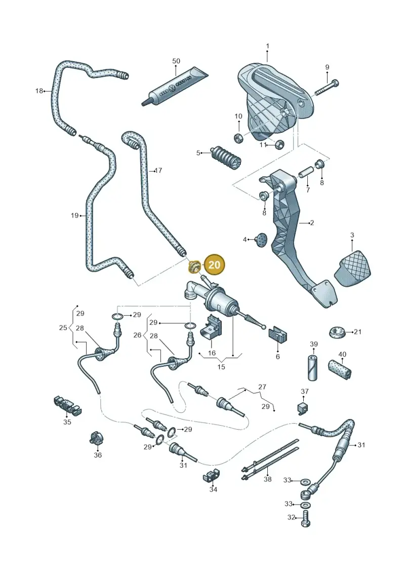 8D0721495B — Audi R8 qu. 5.2 (2012-2015) diagram 618721250, position 20