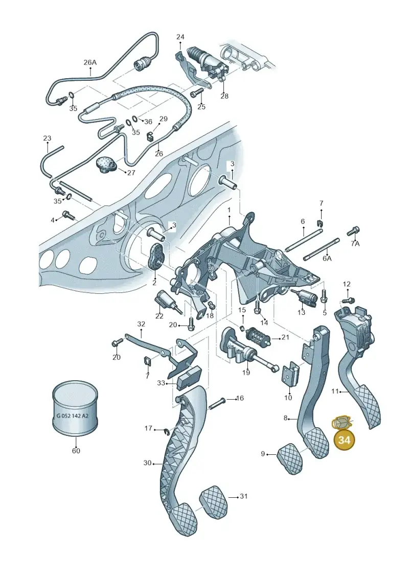 8D0721522 — Audi A6 2.7 TDI (2008-2011) diagram 448721250, position 34