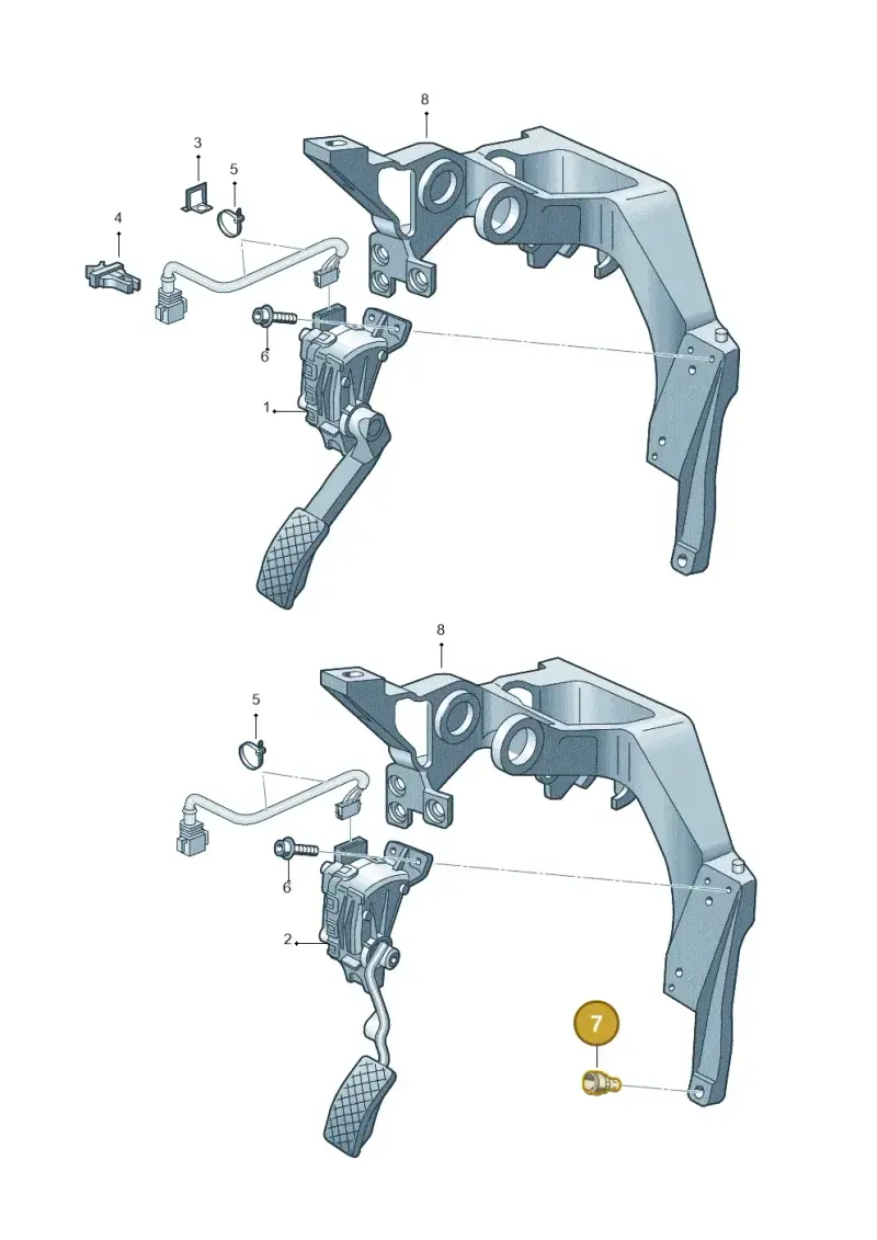 8D0723522D — Audi A4/S4/Av./qu.     05> (2005-) diagram 260721700, position 7