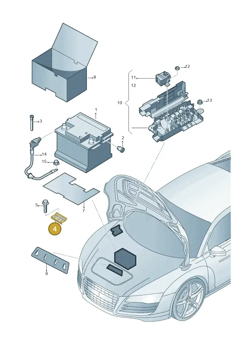 8D0803123A — Audi R8 qu. 5.2 (2012-2015) diagram 752915000, position 4