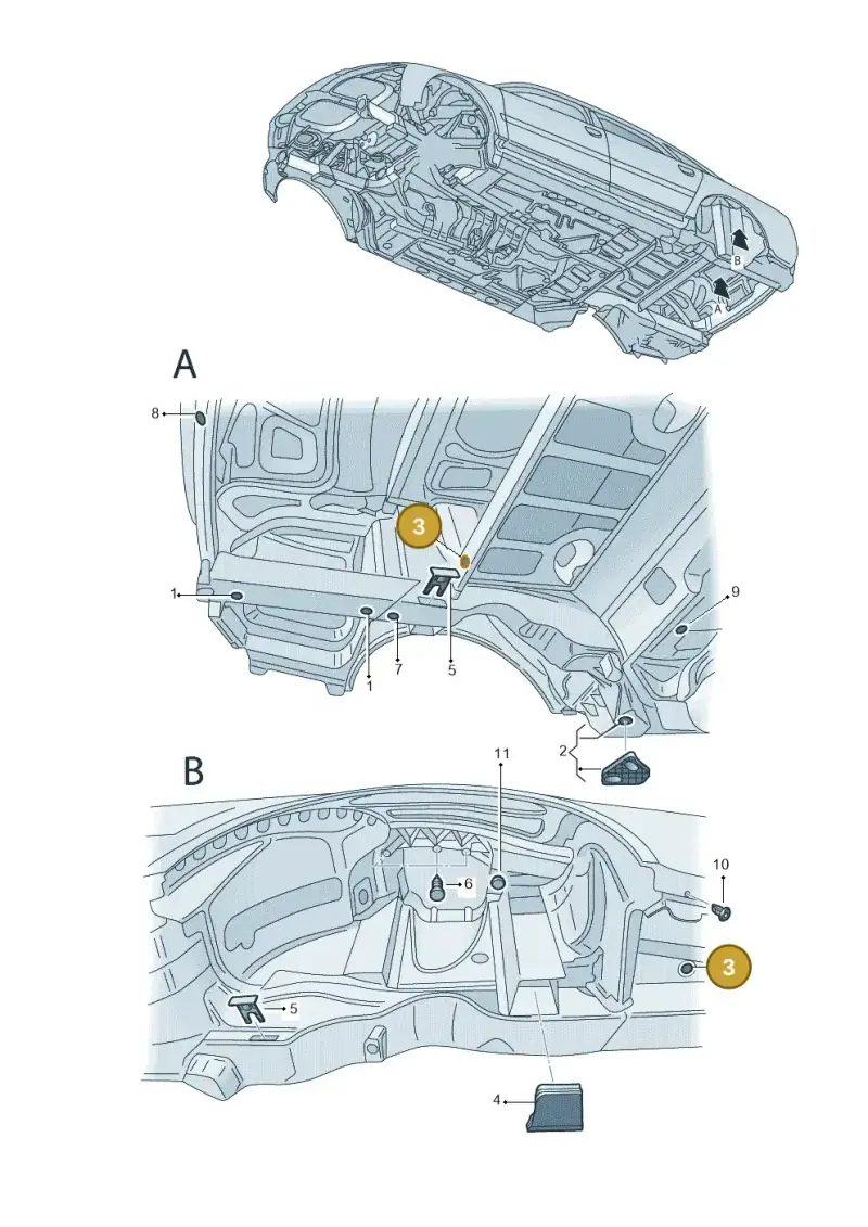 8D0803583H — Audi A8/S8/qu. lang    08> (2007-) diagram 291803950, position 3