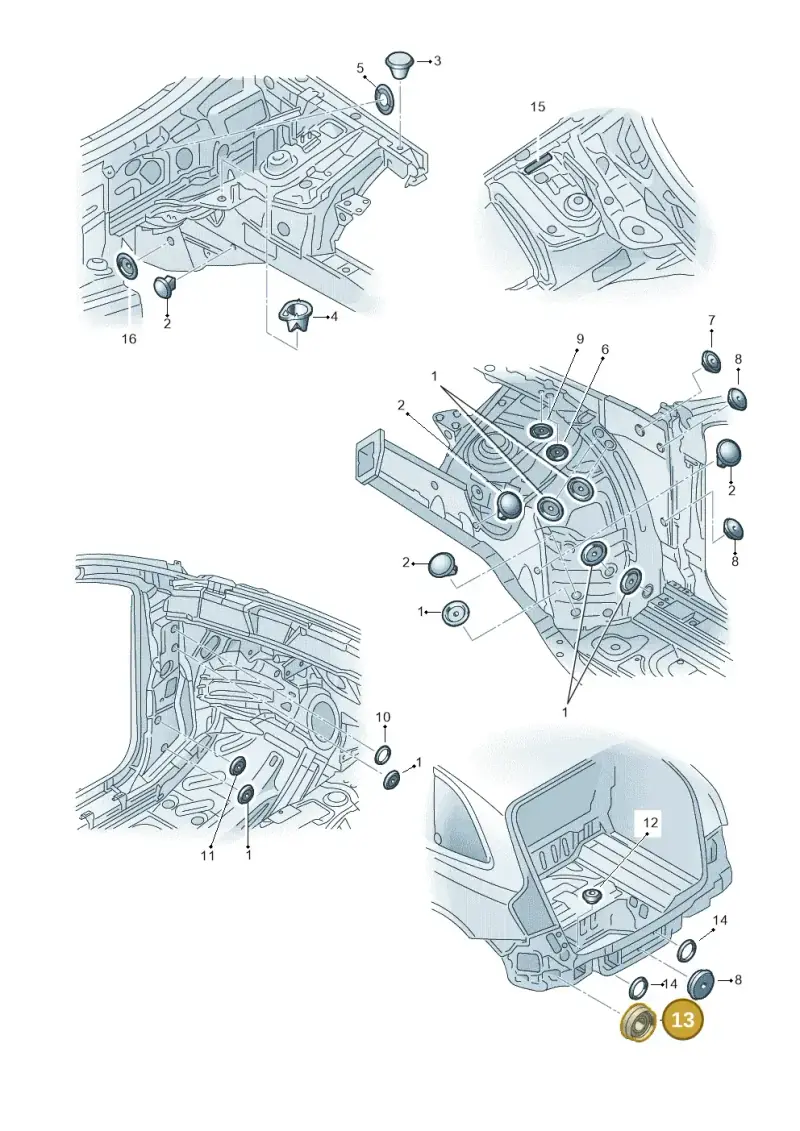 8D0804297 — Audi Q5 qu. 2.0 TDI (2012-2017) diagram 647803350, position 13