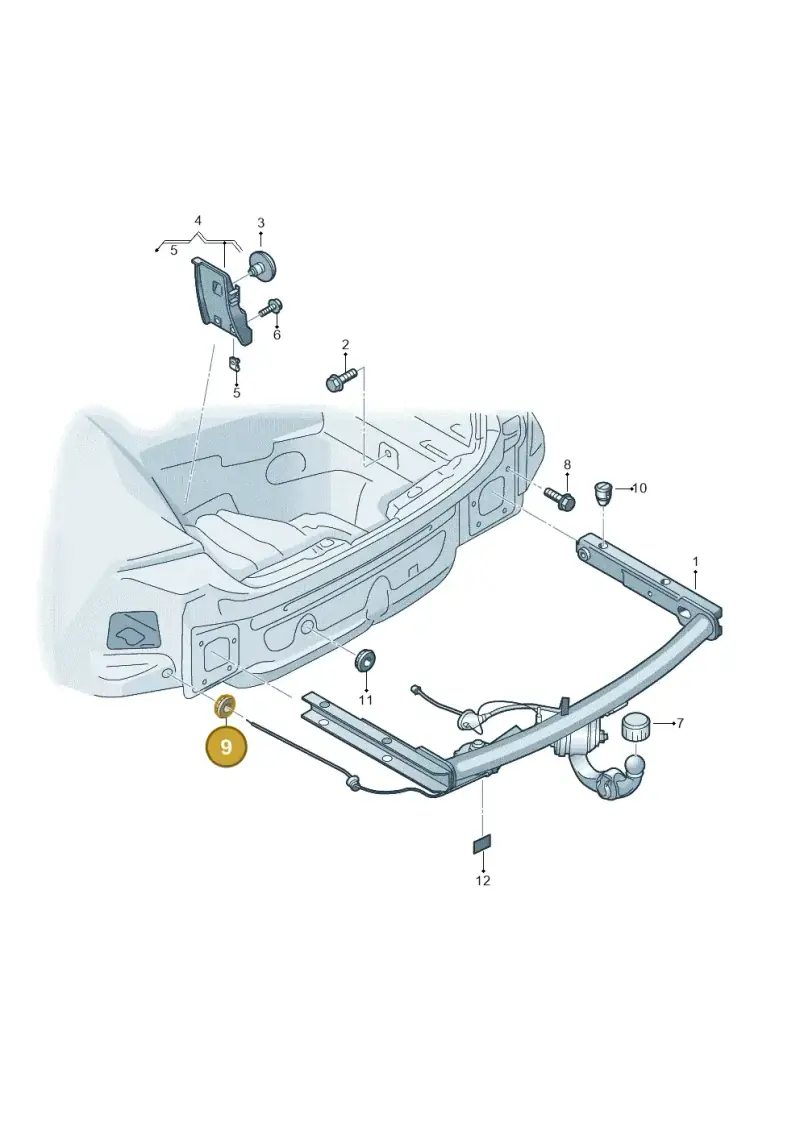 8D0804297 — Audi A7 Sportback (2014-2018) diagram 711804500, position 9