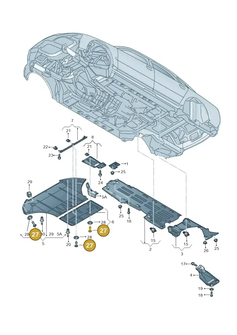 8D0805121B — Audi A8/S8/qu. lang    08> (2007-) diagram 291825100, position 27
