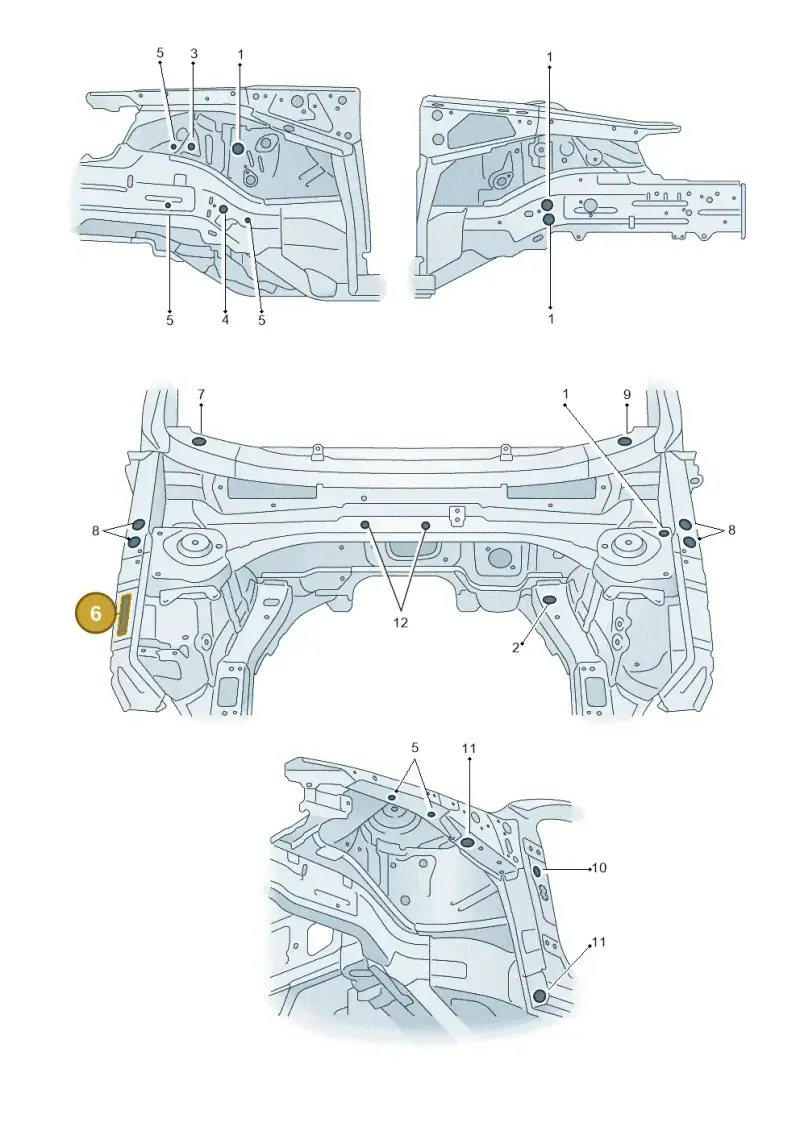 8D0805521A — Audi A3 Sportback (2019-2021) diagram 596803035, position 6