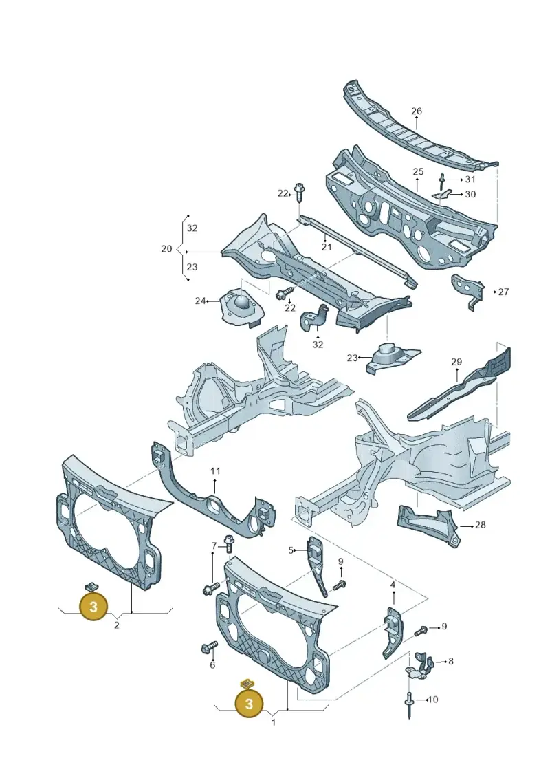 8D0805960 — Audi A6 2.7 TDI (2008-2011) diagram 448805000, position 3