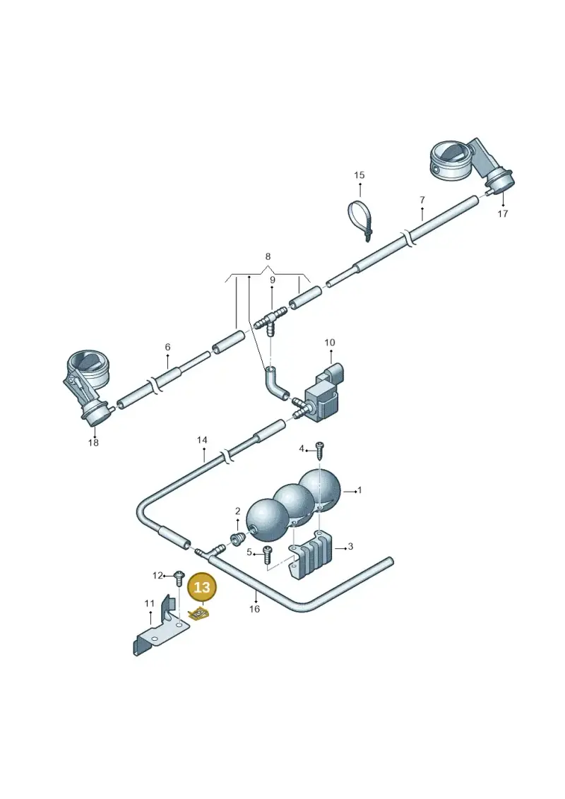 8D0805960 — Audi R8 qu. 5.2 (2012-2015) diagram 618131800, position 13