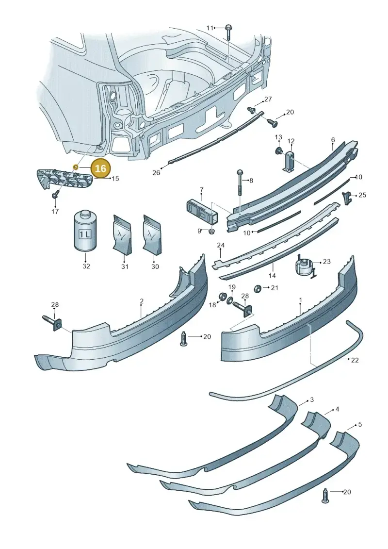 8D0807300A — Audi A4/S4/Av./qu. (2001-2004) diagram 249807600, position 16