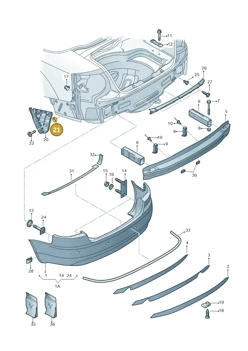 8D0807300A — Audi RS4 Cabrio qu.    08> (2007-) diagram 273807500, position 21