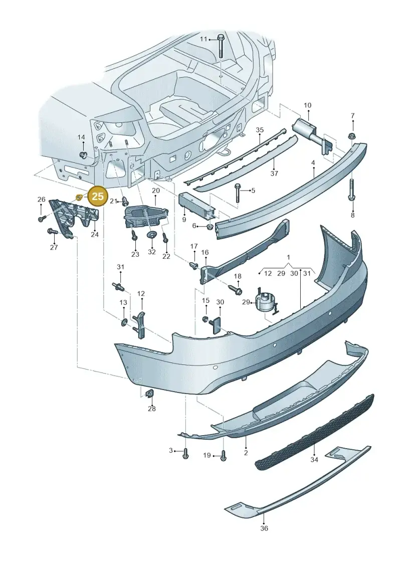 8D0807300A — Audi A6 2.7 TDI (2008-2011) diagram 648807500, position 25