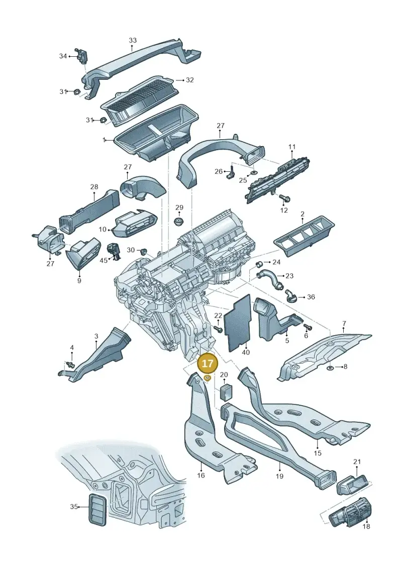 8D0819598 — Audi A3 Sportback (2019-2021) diagram 596819100, position 17