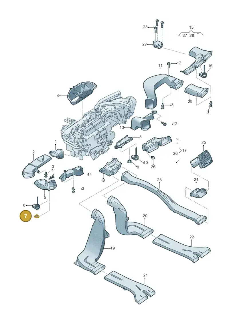 8D0819598 — Audi RS4 Avant (2017-) diagram 849819100, position 7