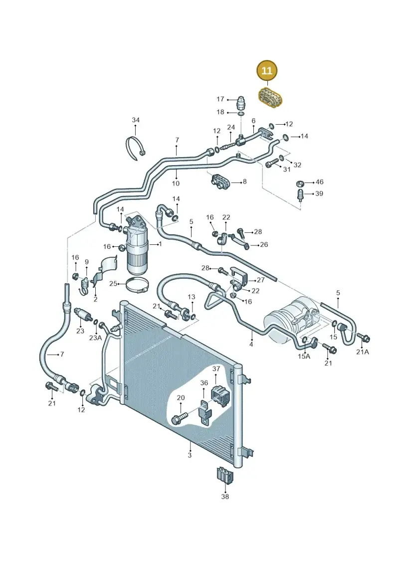 8D0820119A — Audi A6/Wagon/quattro (2001-2004) diagram 218260420, position 11