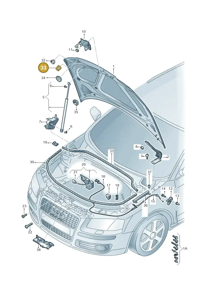 8D0823481 — Audi RS3 Sportback (2011-2012) diagram 412823100, position 33
