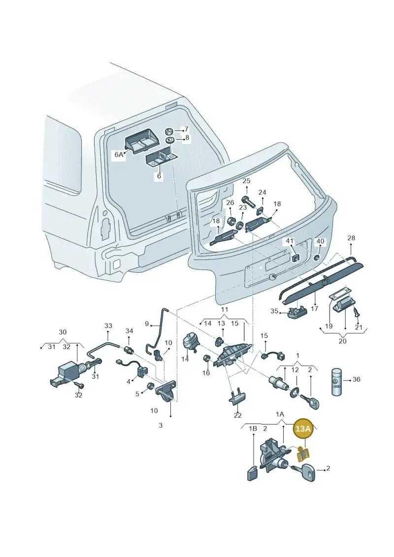 8D0827637 — Audi RS4 AV. QU. (2000-2001) diagram 156827400, position 13A