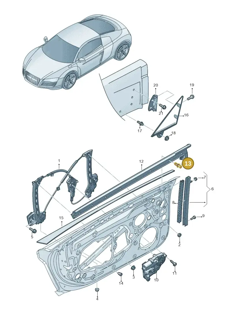 8D0839829 — Audi R8 qu. 5.2 (2012-2015) diagram 618837600, position 13