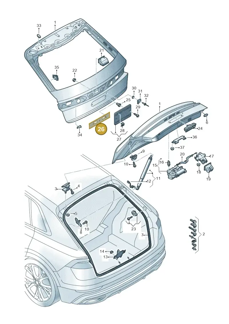 8D0853419F — Audi RS Q8 Quattro (2019-) diagram 429827000, position 26