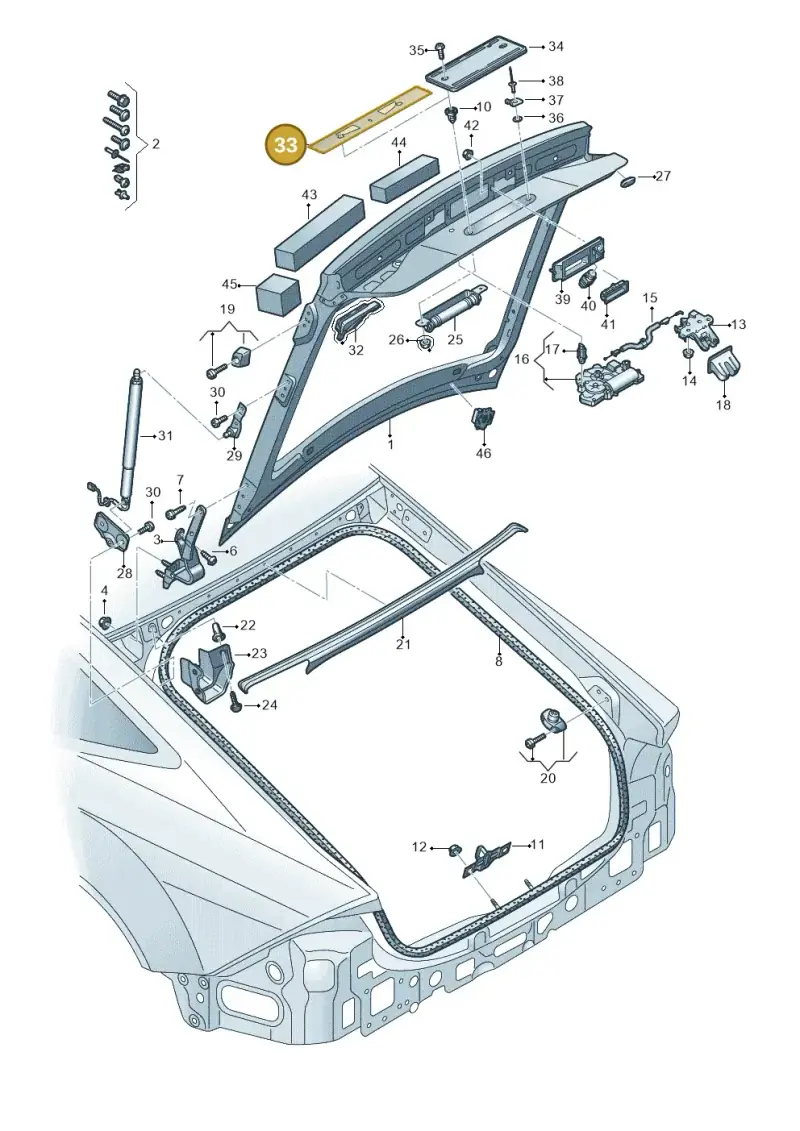 8D0853419F — Audi RS7 Sportback (2019-) diagram 435827000, position 33
