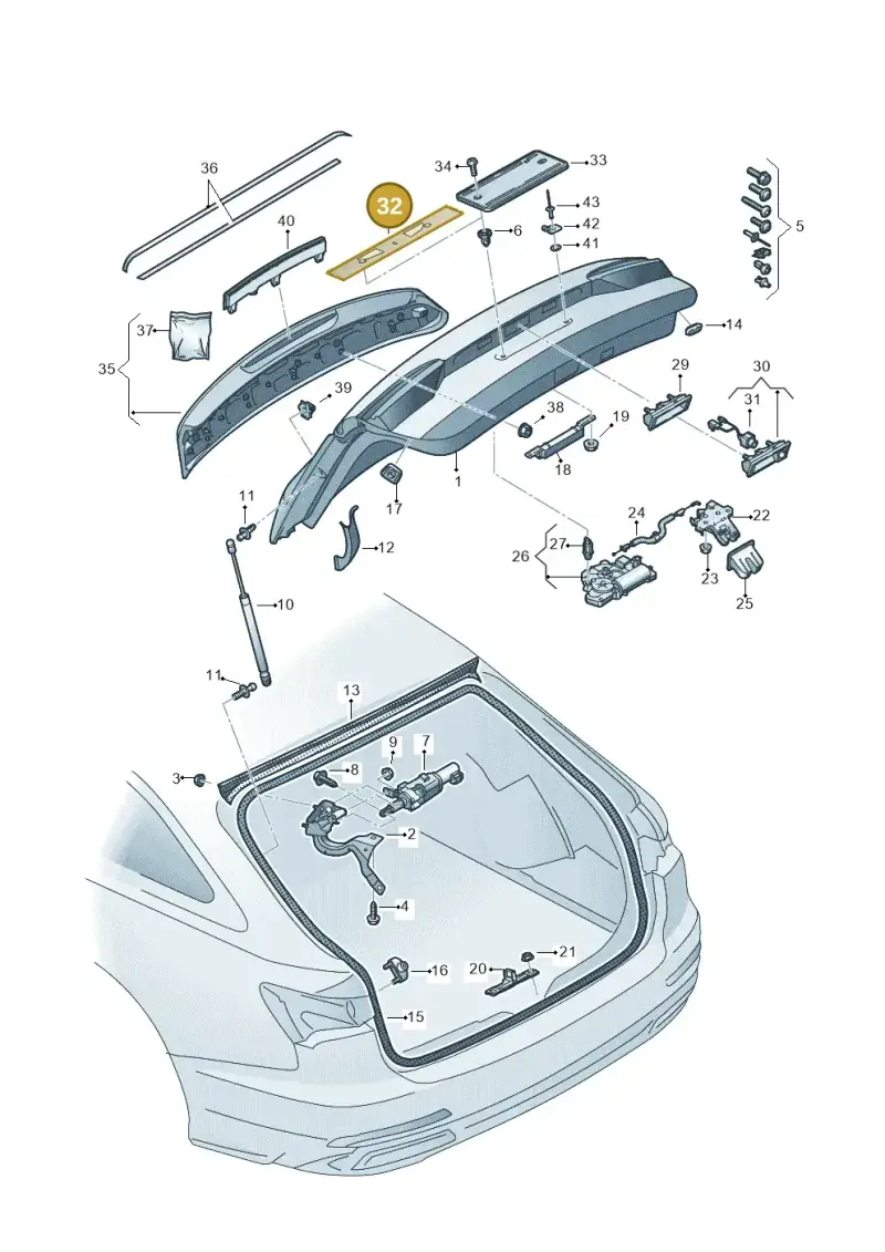 8D0853419F — Audi RS6 Avant (2019-) diagram 537827000, position 32