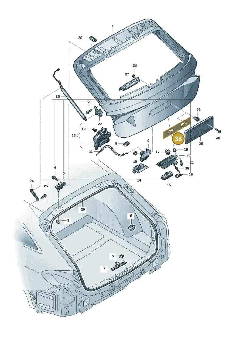 8D0853419F — Audi A5 Avant 2.0 (2024-) diagram 8wk827000, position 38