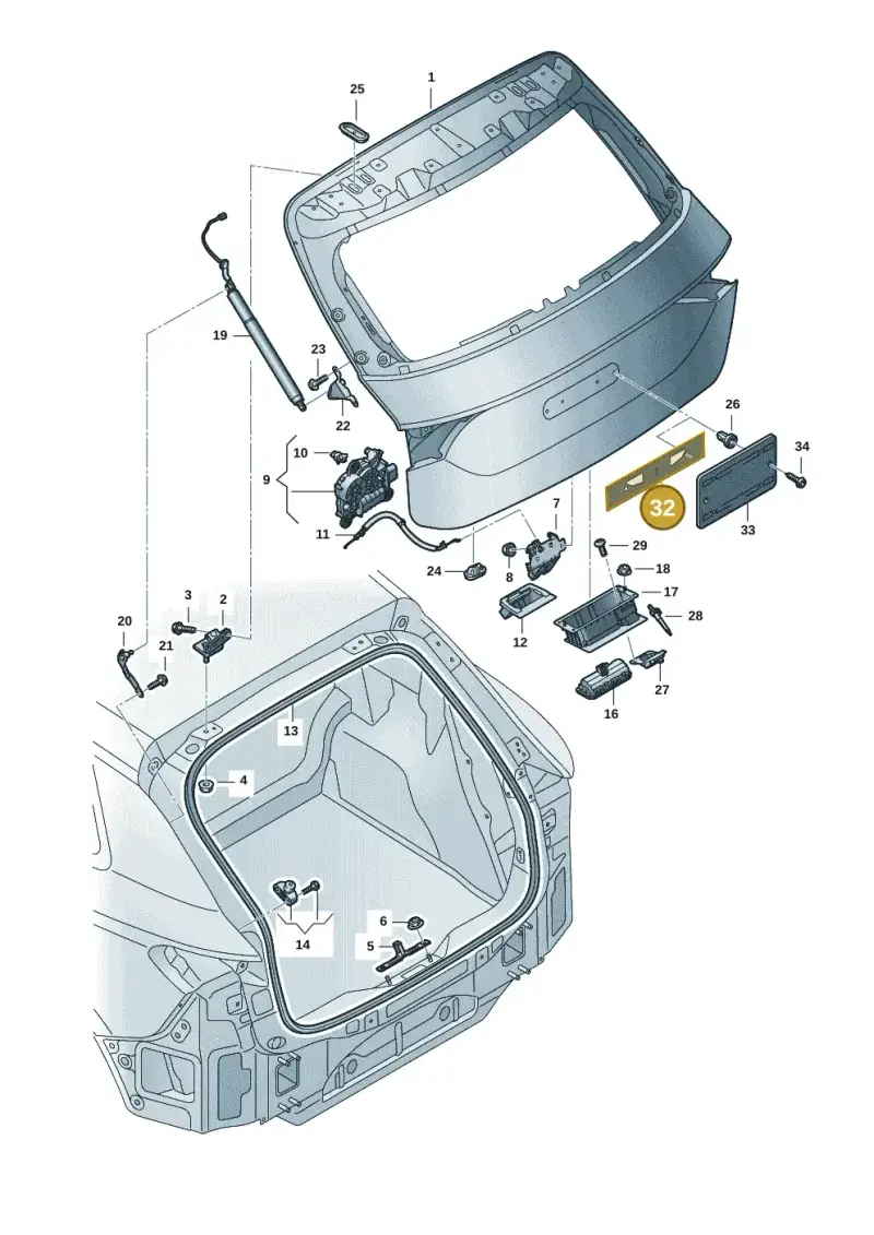 8D0853419F — Audi Q6 e-tron (2023-) diagram f5s827000, position 32