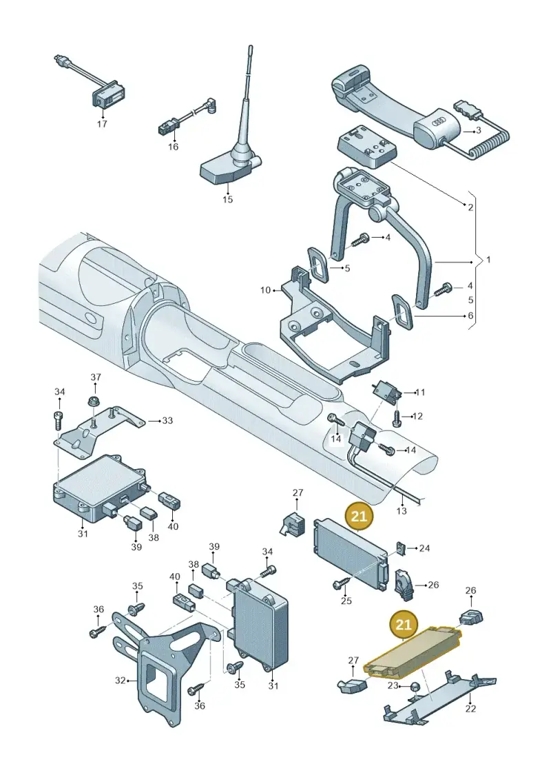 8D0862335B — Audi TT Coupe/Roadster (2002-2006) diagram 278035550, position 21