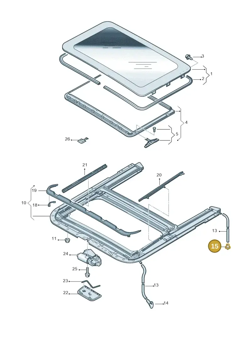 8D0877242 — Audi A3/S3/QUATTRO (2000-2003) diagram 219877100, position 15
