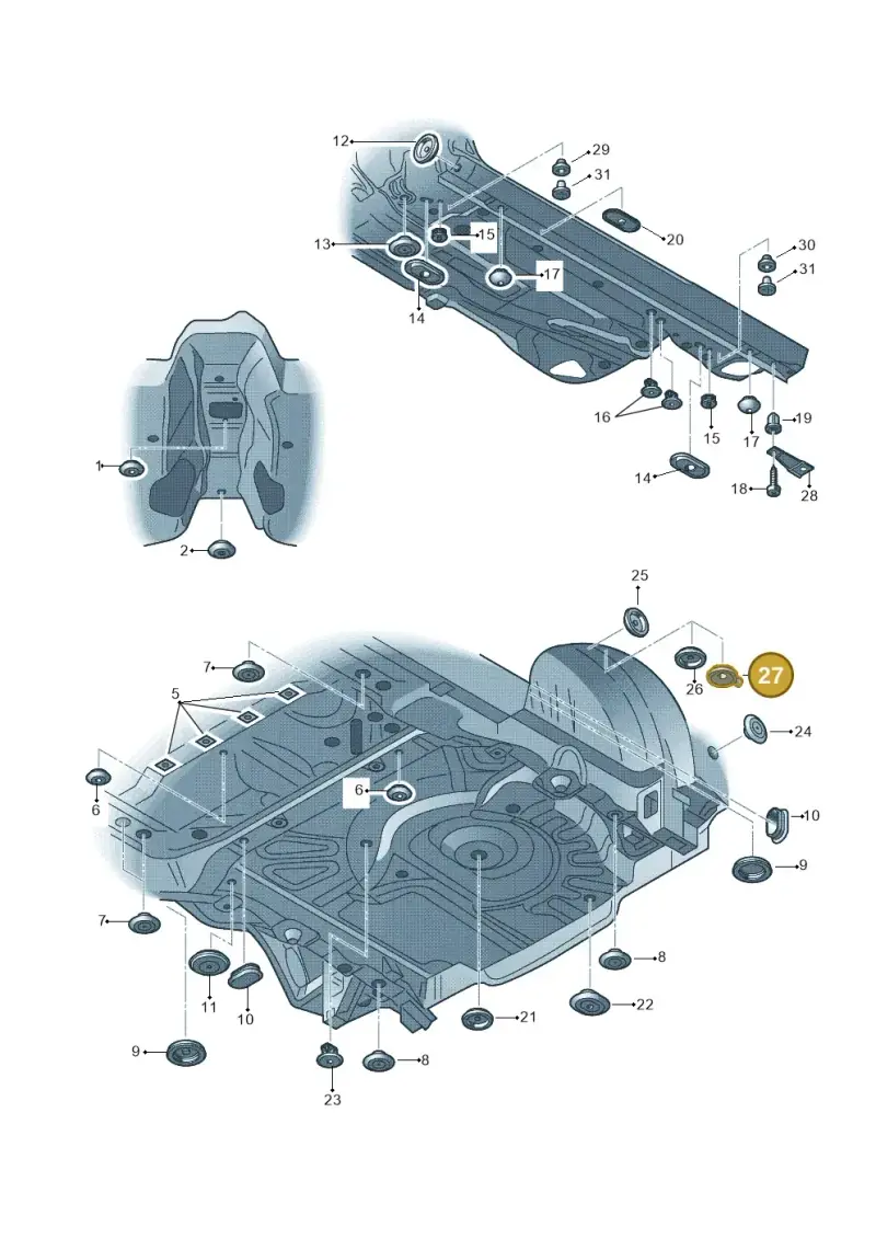 8D0877242 — Audi A3 Sportback (2008-2013) diagram 412803370, position 27