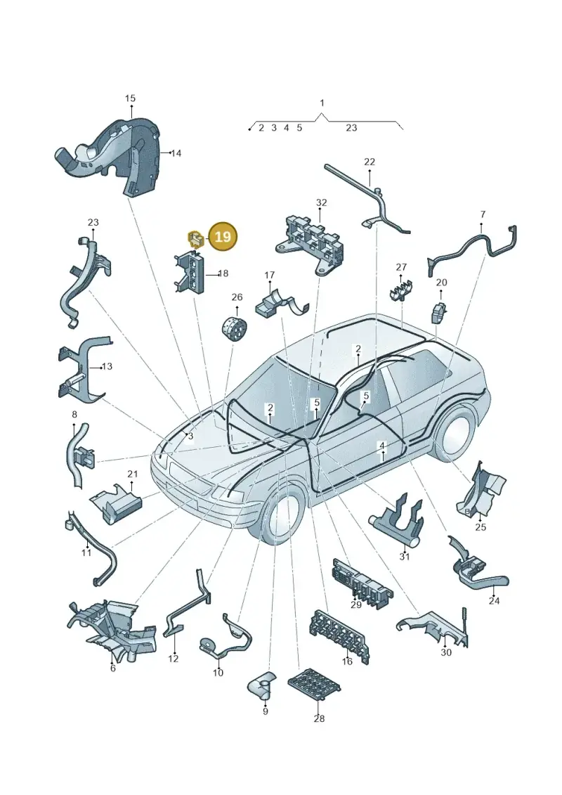 8D0937545D — Audi A3/S3/QUATTRO (2000-2003) diagram 209971800, position 19